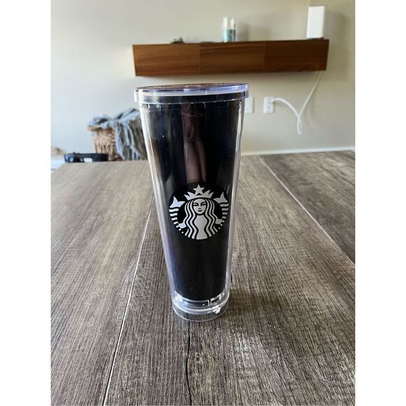Starbucks Venti 24 oz Black Double Wall Cold Cup - Picture 1 of 4